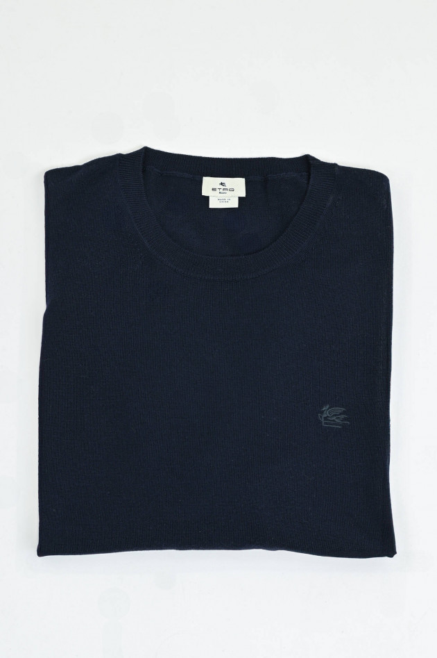 Etro Pullover aus Wolle in Dunkelblau