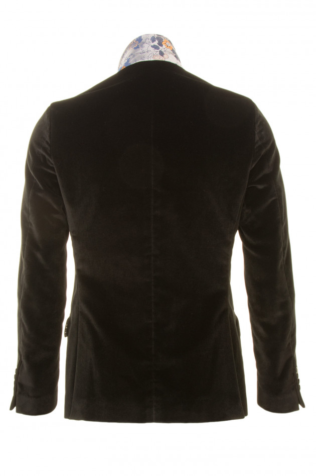 Etro Samt - Sakko in Schwarz