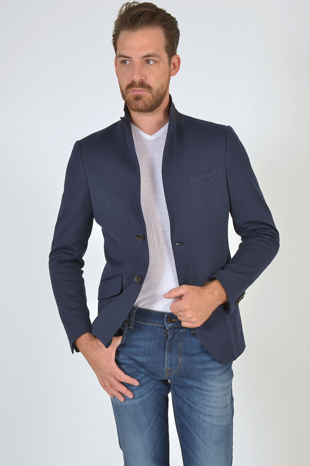 Etro Jersey - Sakko in Navy