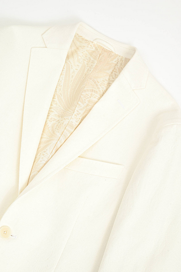 Etro Gemustertes Jaquard Sakko in Creme