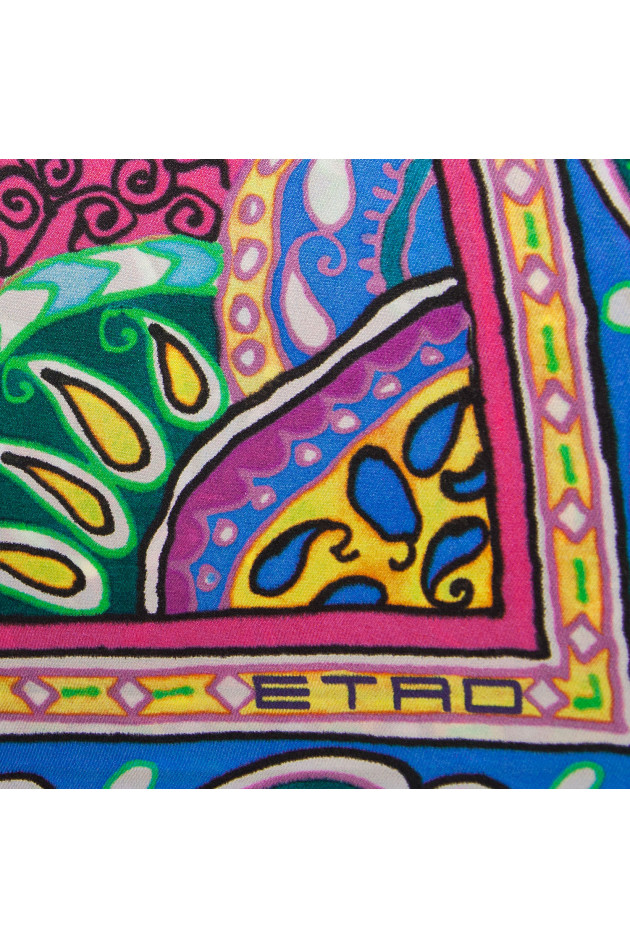 Etro Stecktuch in Blau gemustert