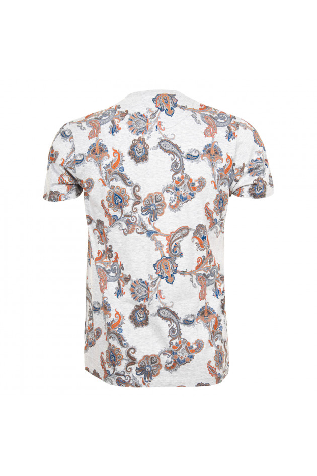 Etro T-Shirt in Grau gemustert