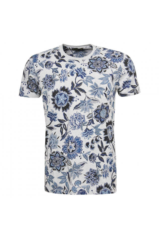 Etro T-Shirt in Grau gemustert