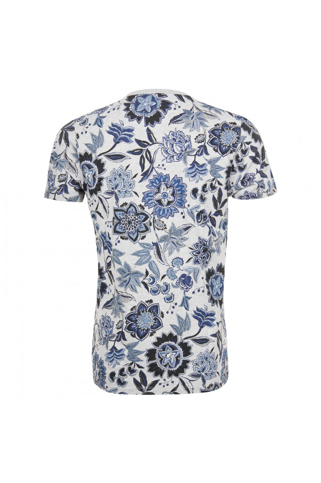 Etro T-Shirt in Grau gemustert