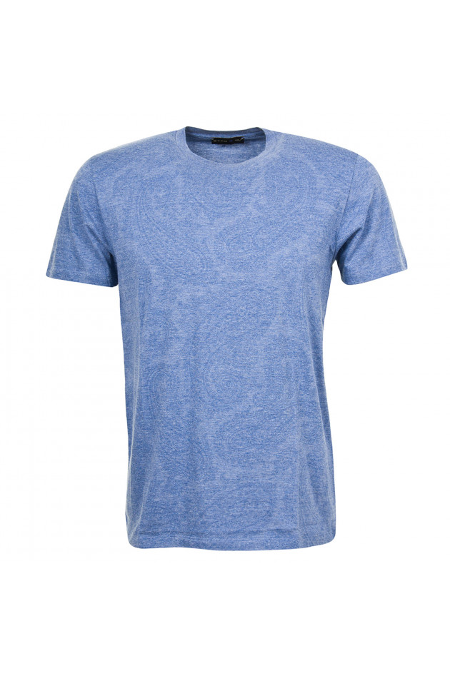 Etro T-Shirt in Blau gemustert
