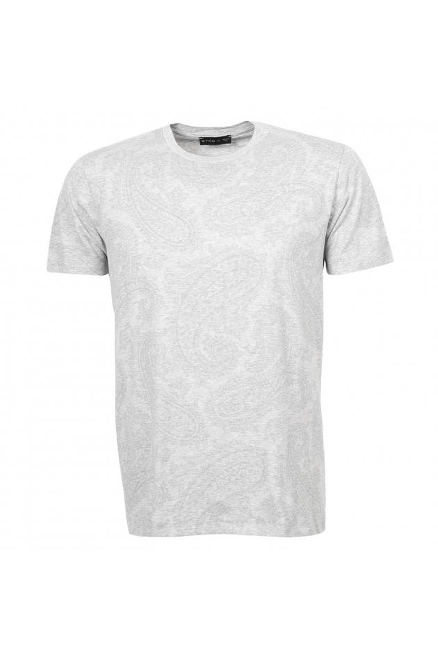 Etro T-Shirt in Grau gemustert