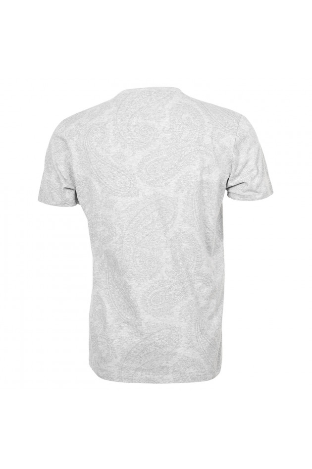 Etro T-Shirt in Grau gemustert