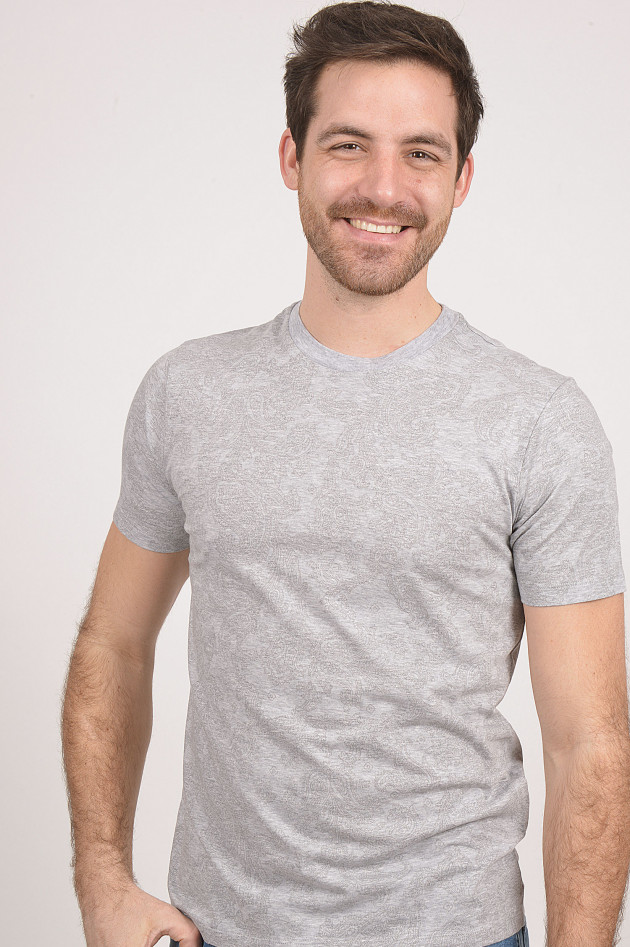 Etro T-Shirt in Grau gemustert
