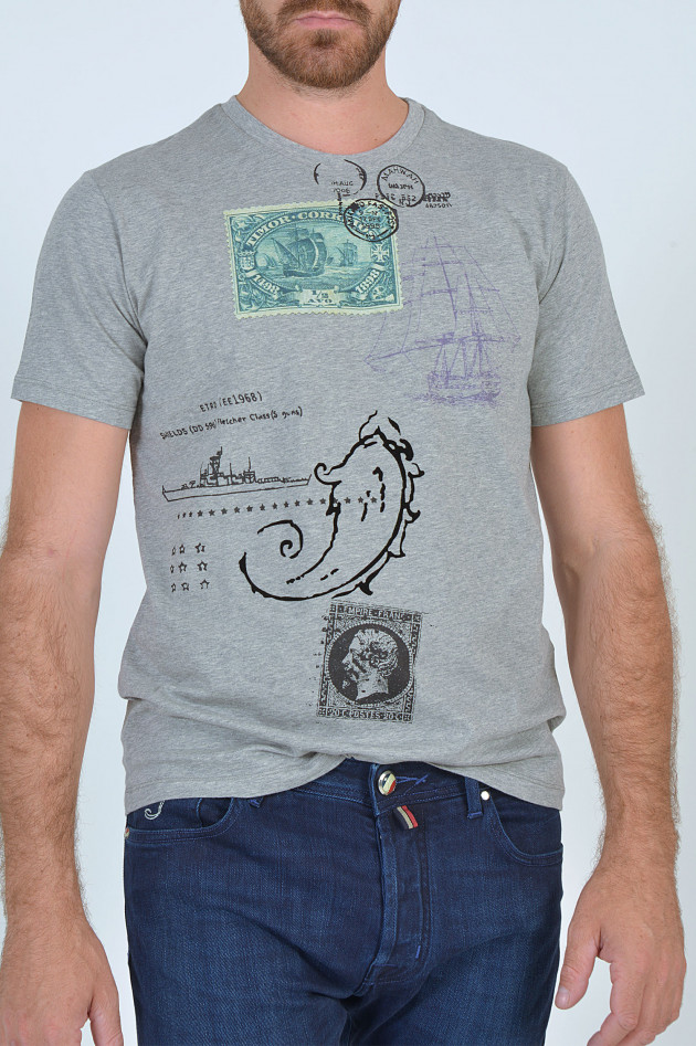 Etro T-Shirt mit Print in Grau