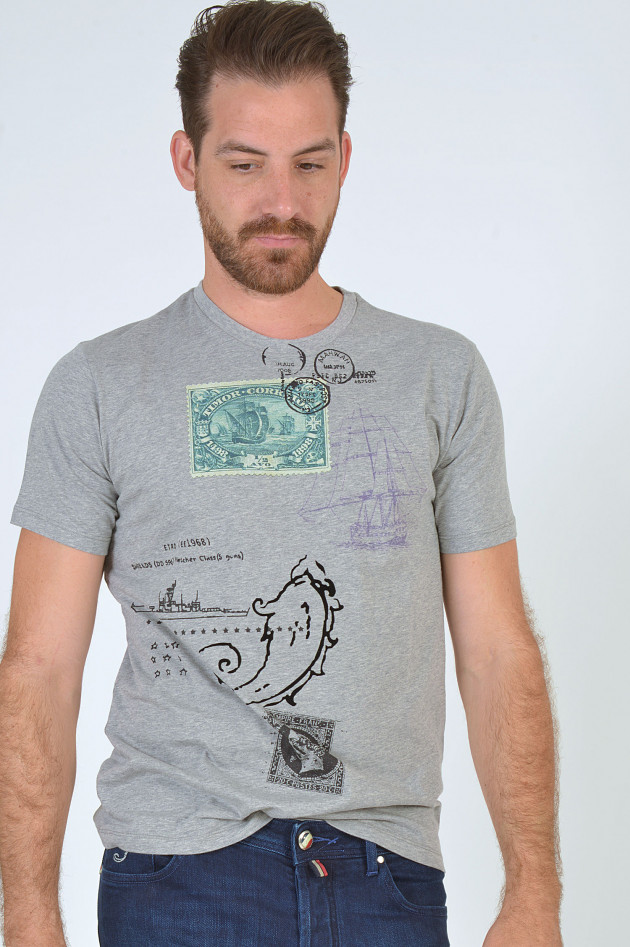 Etro T-Shirt mit Print in Grau