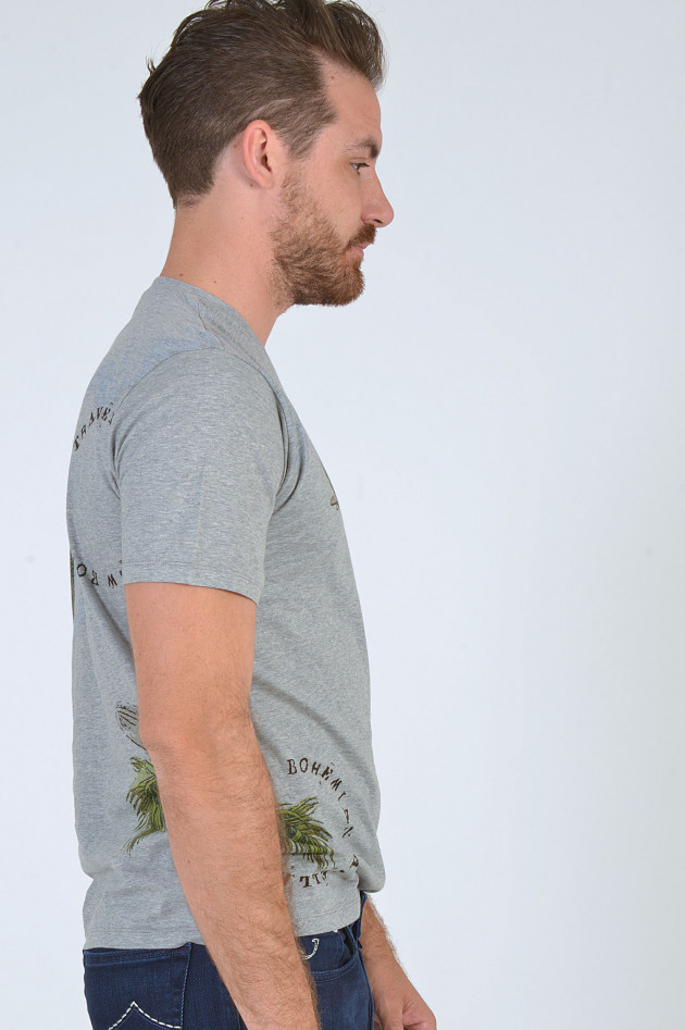 Etro T-Shirt mit Print in Grau/Grün
