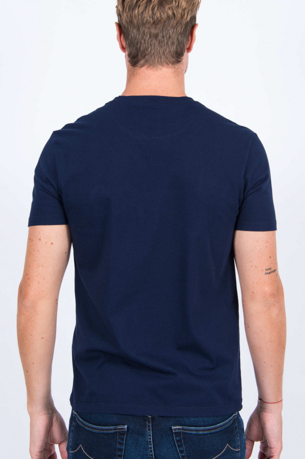 Etro T-Shirt mit Schriftzug in Navy