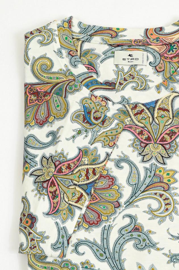 Etro T-Shirt mit Paisly-Muster in Multicolor