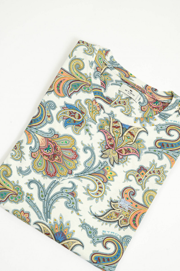 Etro T-Shirt mit Paisly-Muster in Multicolor