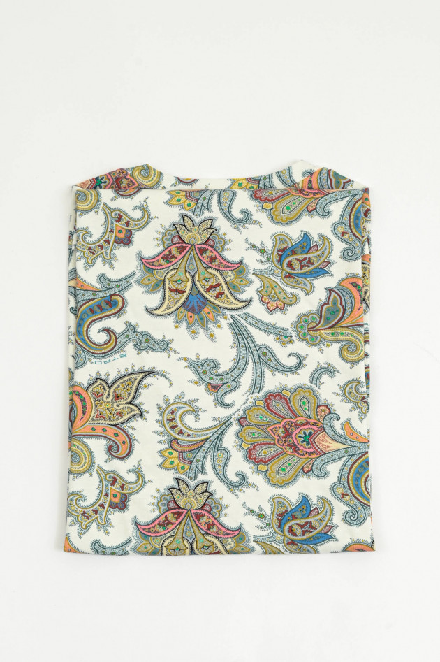 Etro T-Shirt mit Paisly-Muster in Multicolor