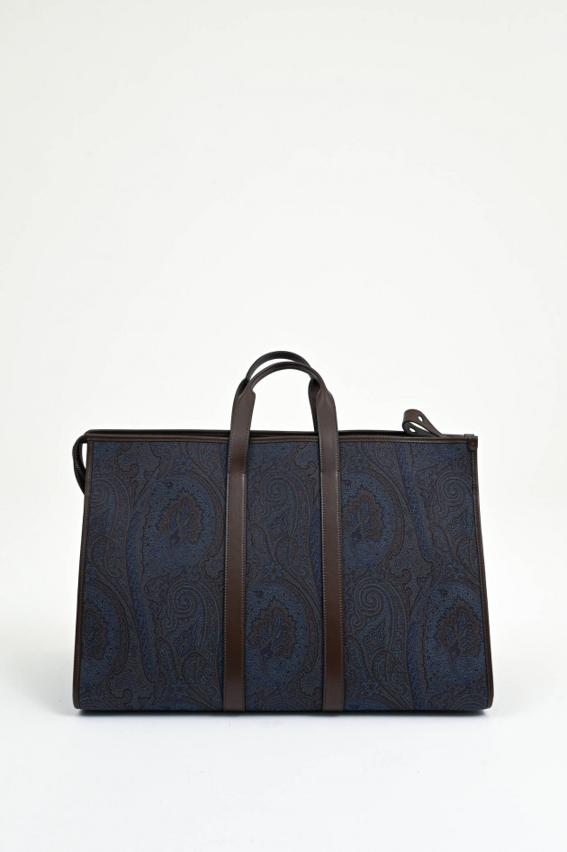 Etro Reisetasche mit Paisley-Muster in Navy
