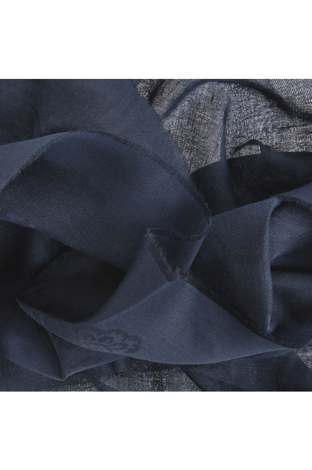 Etro Schal in Navy gemustert
