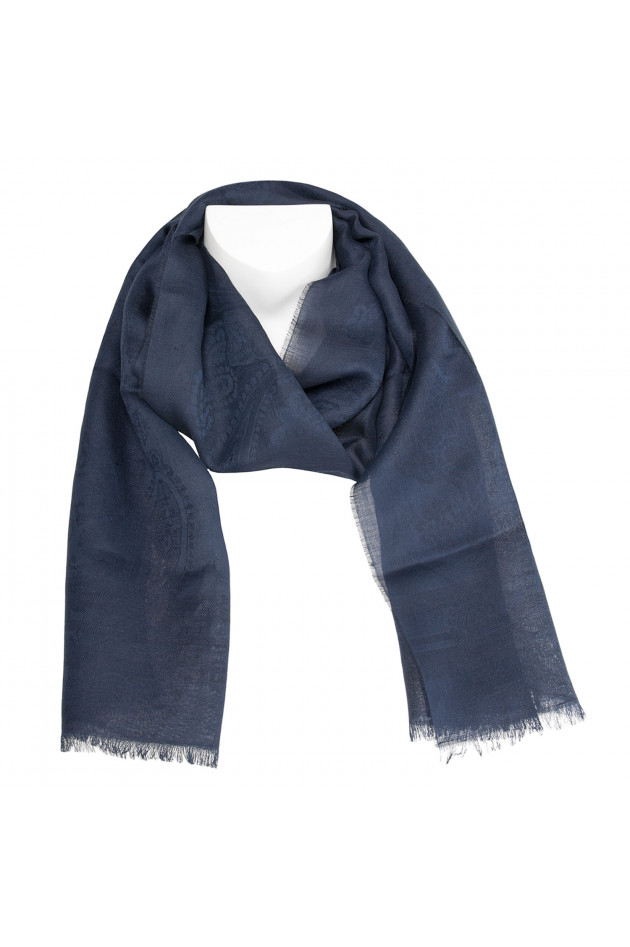 Etro Schal in Navy gemustert