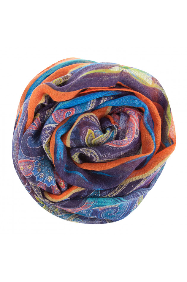 Etro Schal in Orange gemustert