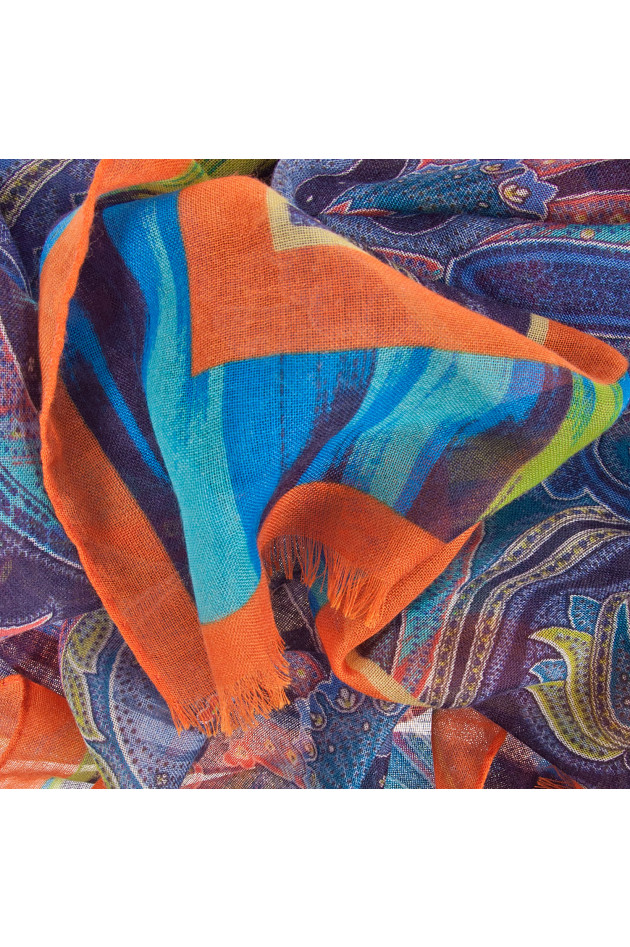 Etro Schal in Orange gemustert