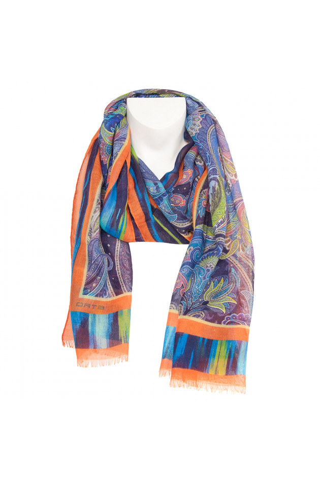 Etro Schal in Orange gemustert