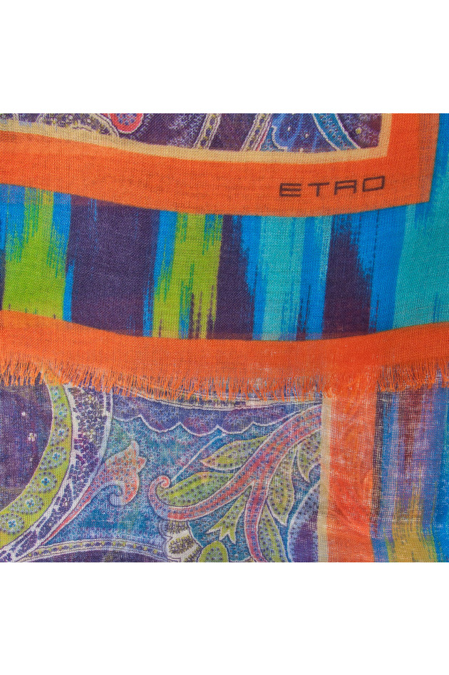 Etro Schal in Orange gemustert
