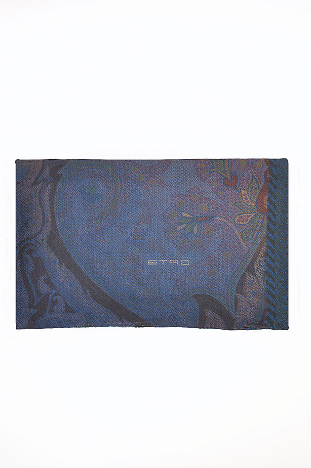 Etro Schal in Blau gemustert