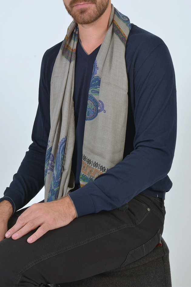 Etro Schal in Beige gemustert