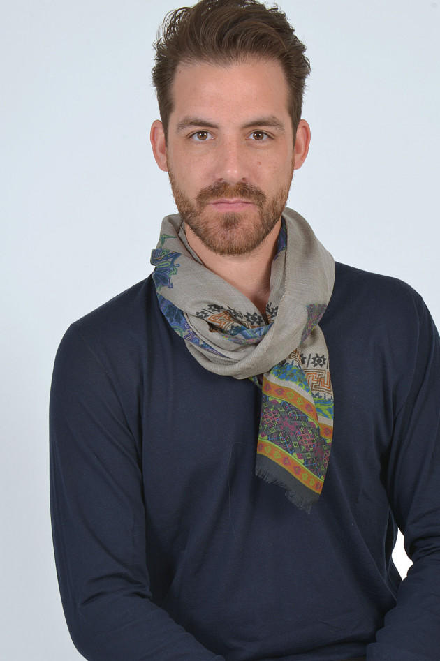 Etro Schal in Beige gemustert