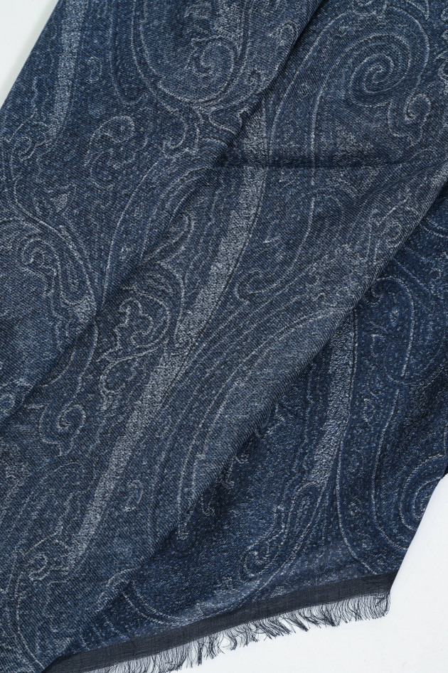 Etro Tuch mit Paisly-Motiv in Dunkelblau