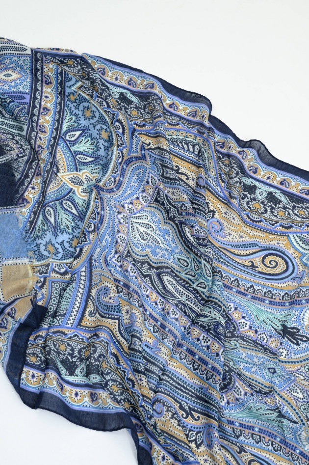 Etro Tuch mit Paisley-Print in Blau/Multicolor