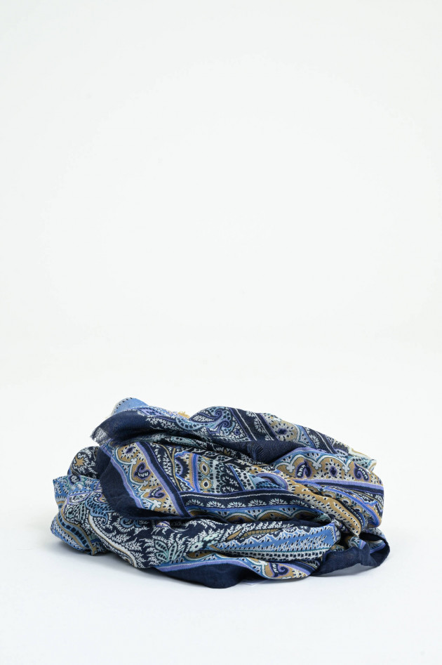 Etro Tuch mit Paisley-Print in Blau/Multicolor