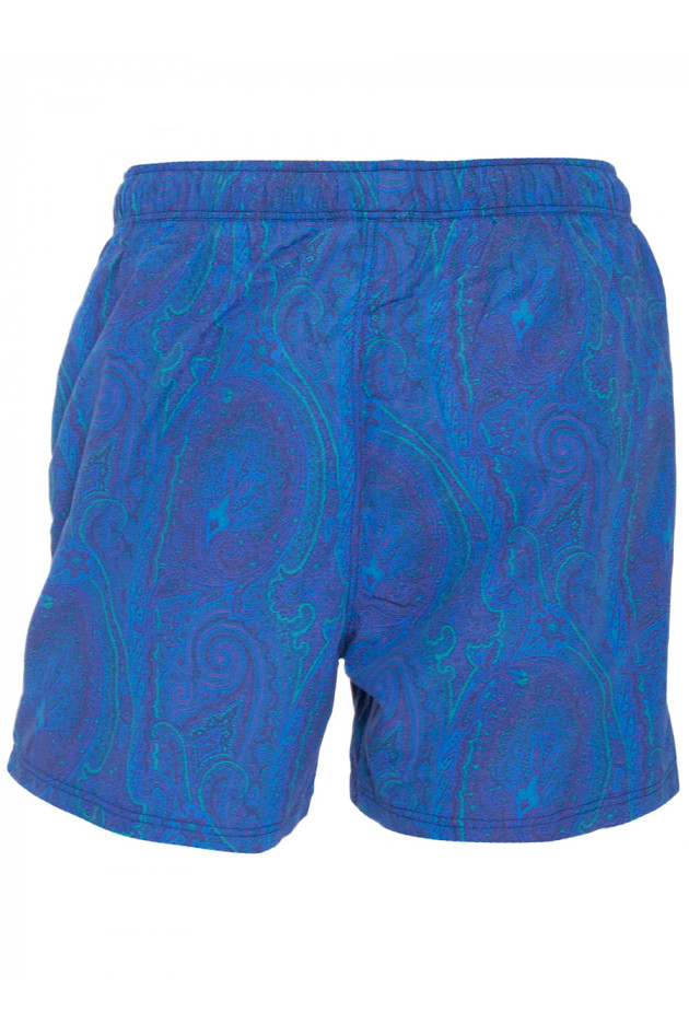 Badeshorts Blau mit Paisleyprint