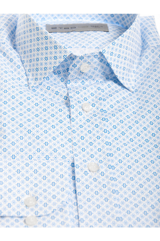 Hemd Blau/ Weiß gemustert