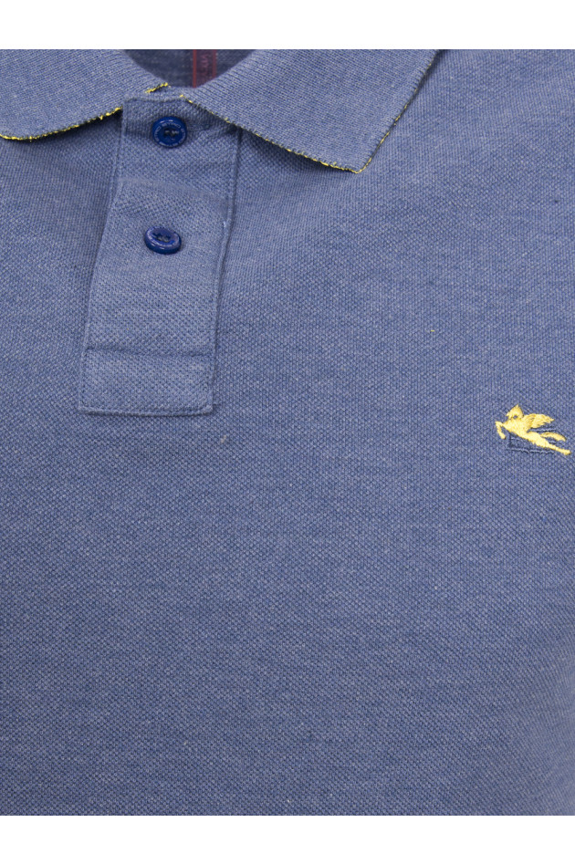 Etro Polo in Jeansblau