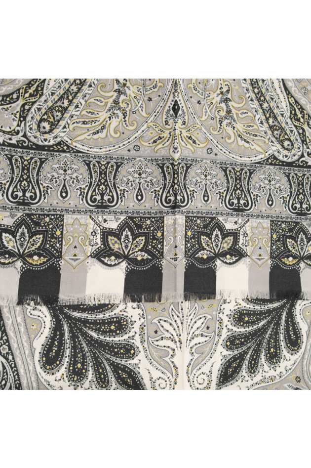 Etro Schal Creme/Schwarz