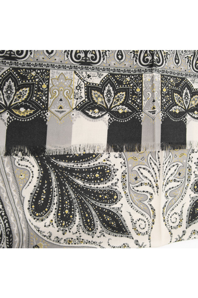 Etro Schal Creme/Schwarz