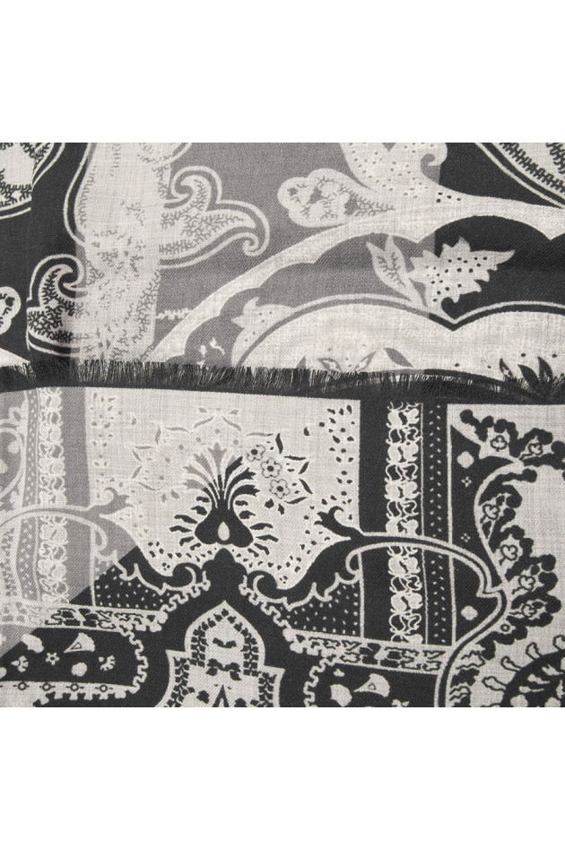 Etro Schal Natur/Schwarz