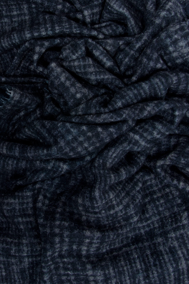 Faliero Sarti Schal KILT in Navy/Schwarz gemustert
