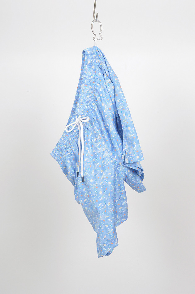 Fedeli Badehose Haiprint in Blau