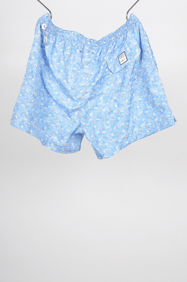 Fedeli Badehose Haiprint in Blau