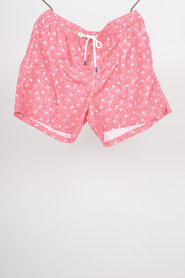 Fedeli Badehose mit Medusa - Print in Koralle