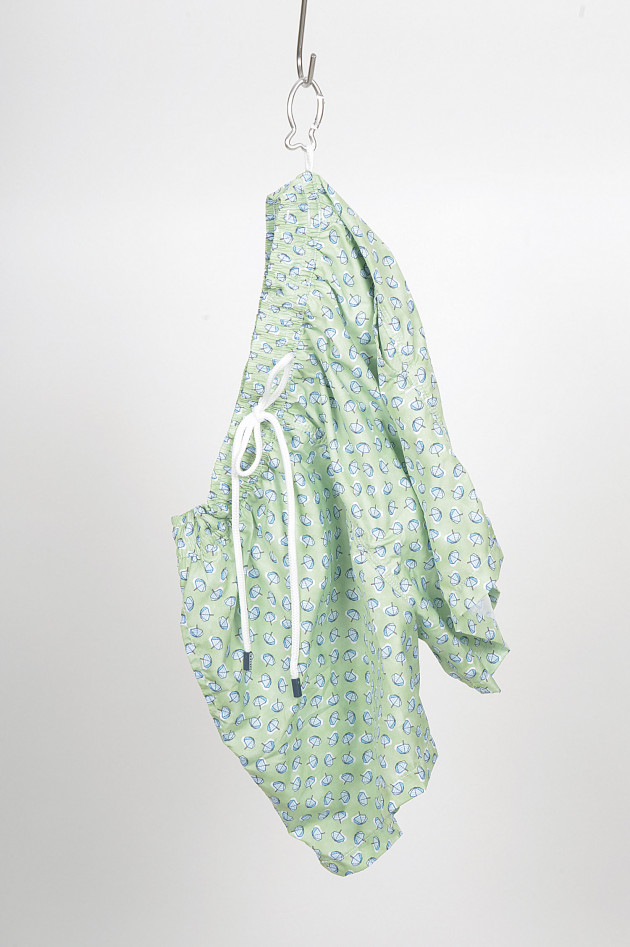Fedeli Badehose mit Sonnenschirmprint in Grün