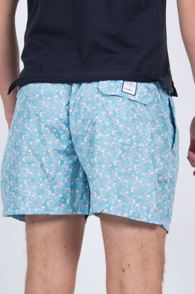 Fedeli Florale Badehose mit Animalprint in Grün