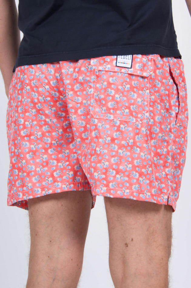 Fedeli Florale Badehose mit Animalprint in Orange