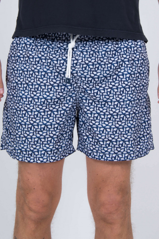 Fedeli Badehose mit Eisbärprint in Navy