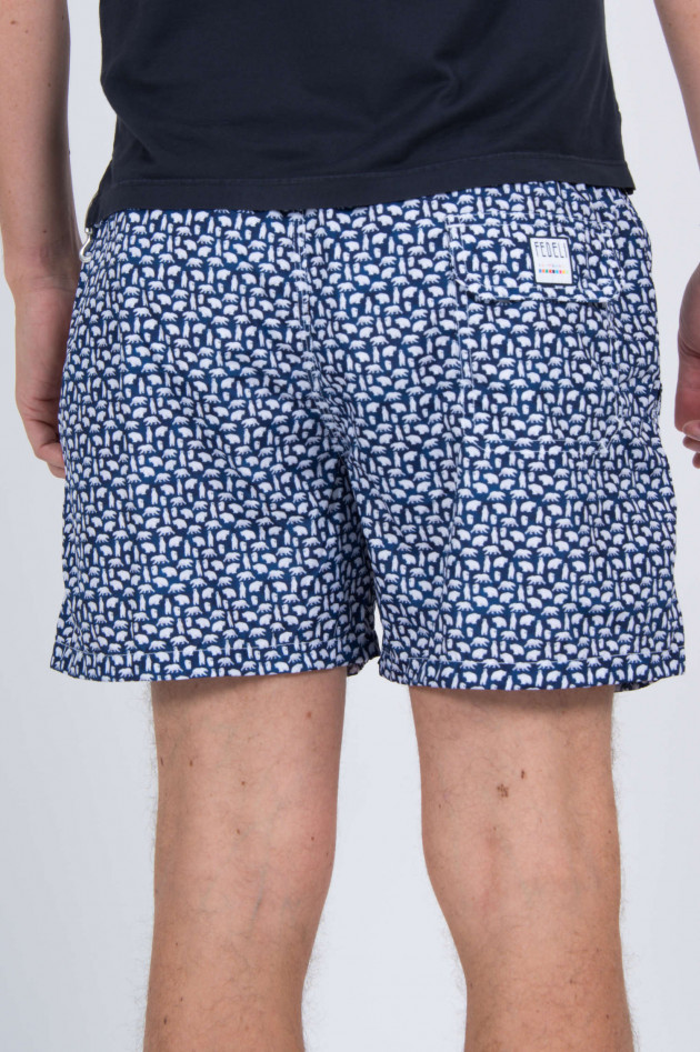 Fedeli Badehose mit Eisbärprint in Navy