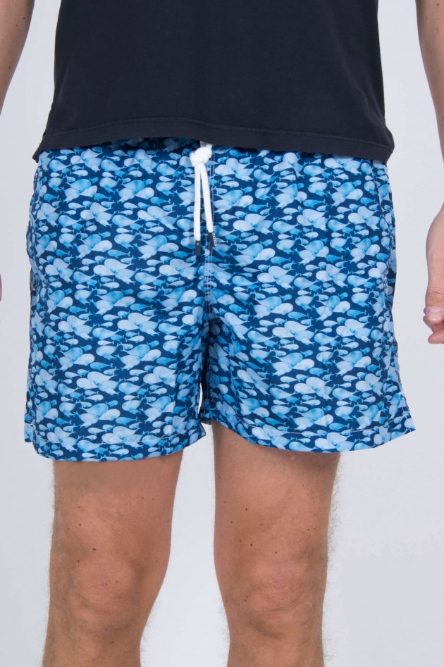 Fedeli Badehose mit Wal-Print in Navy