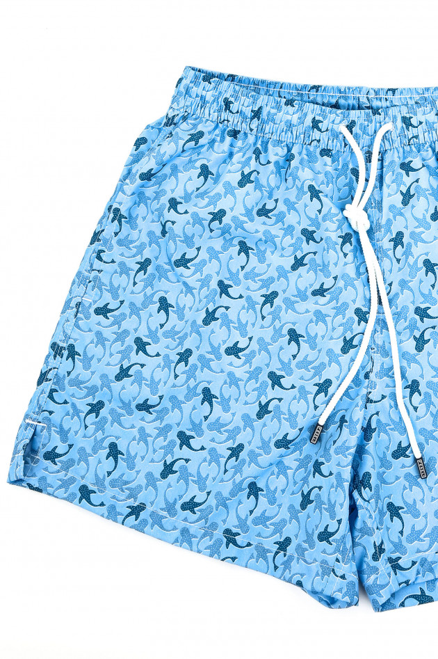 Fedeli Badehose MADEIRA mit Print in Hellblau