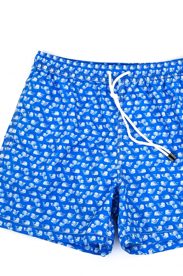 Fedeli Badehose MADEIRA mit Print in Blau